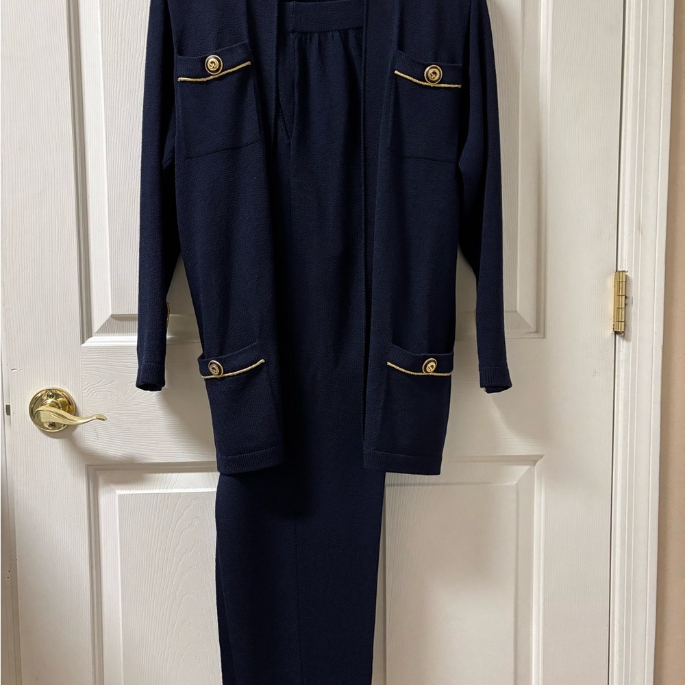 St John Separates Elegant Navy Blue Five Piece Set